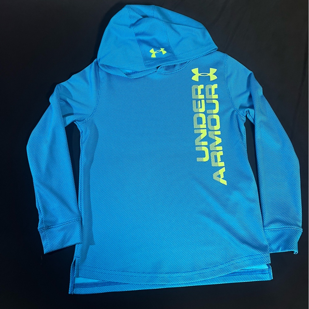 🏷️ Under Armour Bright Blue Hoodie with Yellow Logo